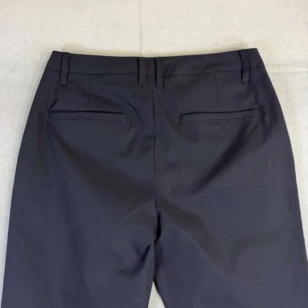 BYLT Executive Pants Mens 33 Navy Tapered Performance Stretch Anti Wrinkle